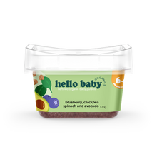 Load image into Gallery viewer, Blueberry, chickpea, spinach and avocado puree
